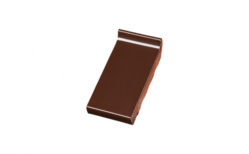 Клинкерный водоотлив Terca Dark brown глазурованный, 215*105*30 мм